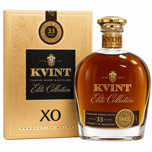 Divin KVINT Decanter 33 Ani 40% 0.5L Cutie
