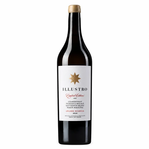 Vin alb sec Fautor Illustro Chardonnay & Feteasca Regală & Sauvignon & Riesling 0,75L