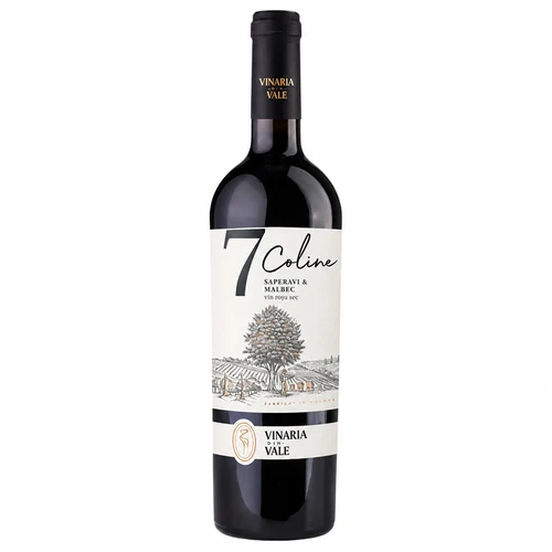 Vin roșu sec Saperavi & Malbec 7 Coline 0,75L
