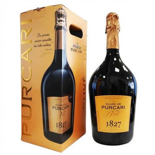 Игристое вино Purcari Alb Brut Gift Box 0.75L