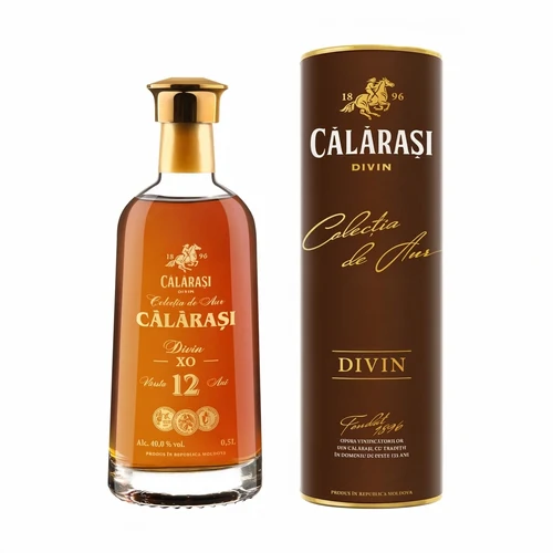 Коньяк Călărași 12 Ani Colectie de Aur Tubus 40% 0.5L