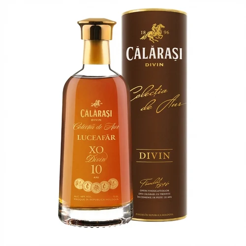 Коньяк Călărași Luceafar 10 Ani Colectia de Aur Tubus 0.5L