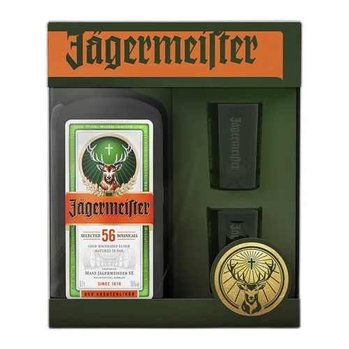 Ликёр Jagermeister VAP + 2 glass 35% 0.7L
